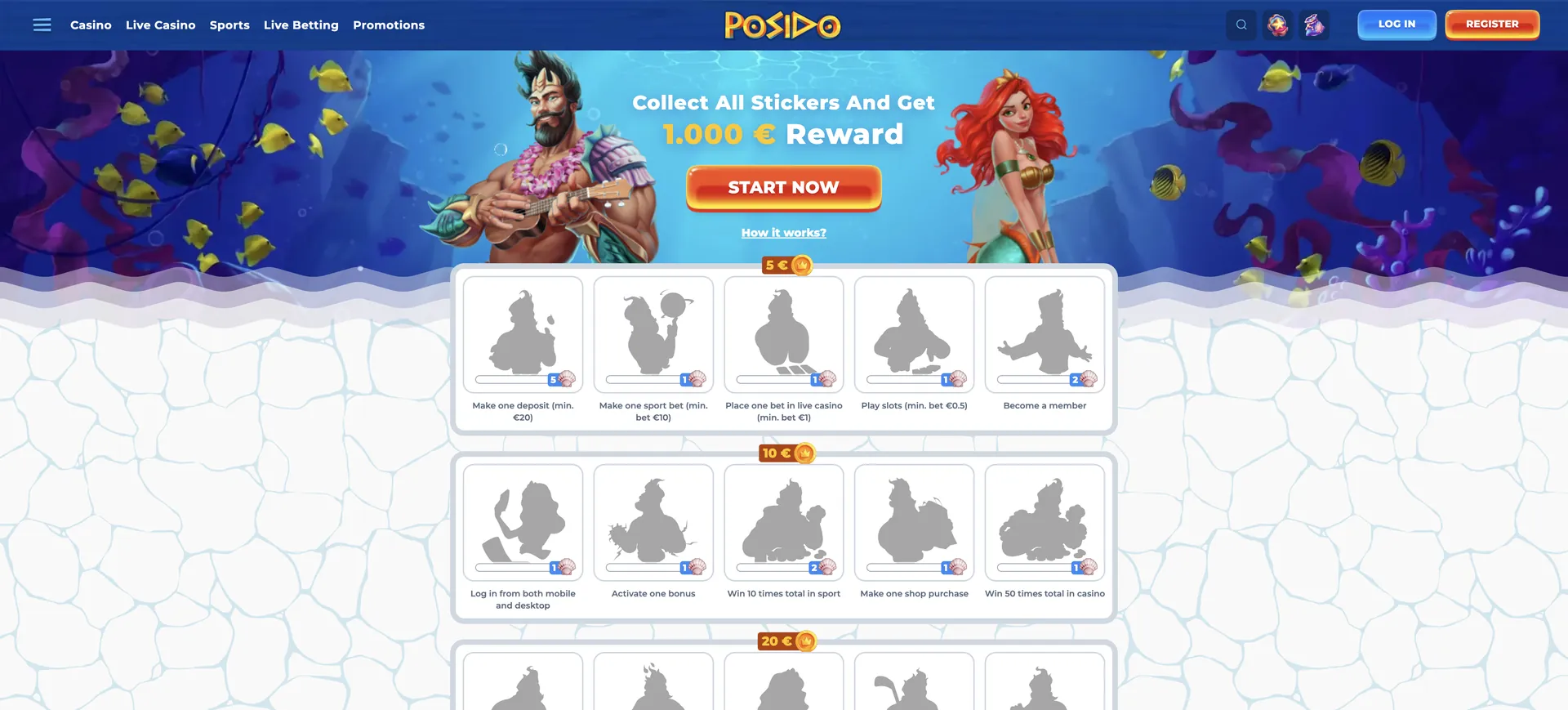 Achievements Posido Casino: Achievements