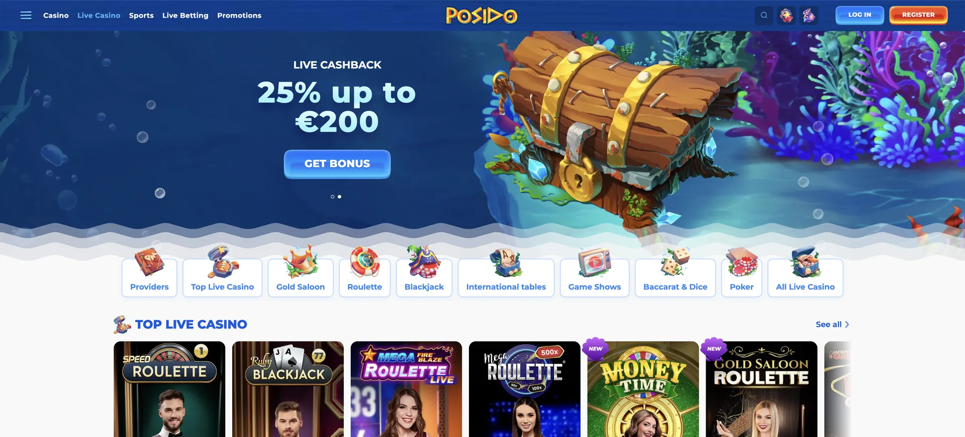 Posido Live Casino