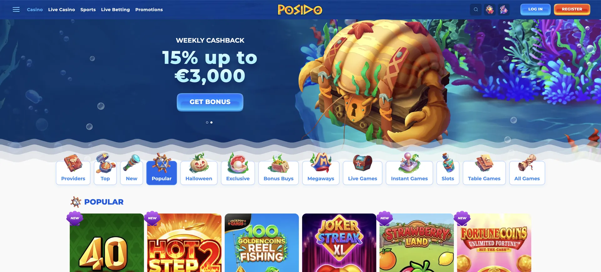 Posido Casino Withdrawal: Popular