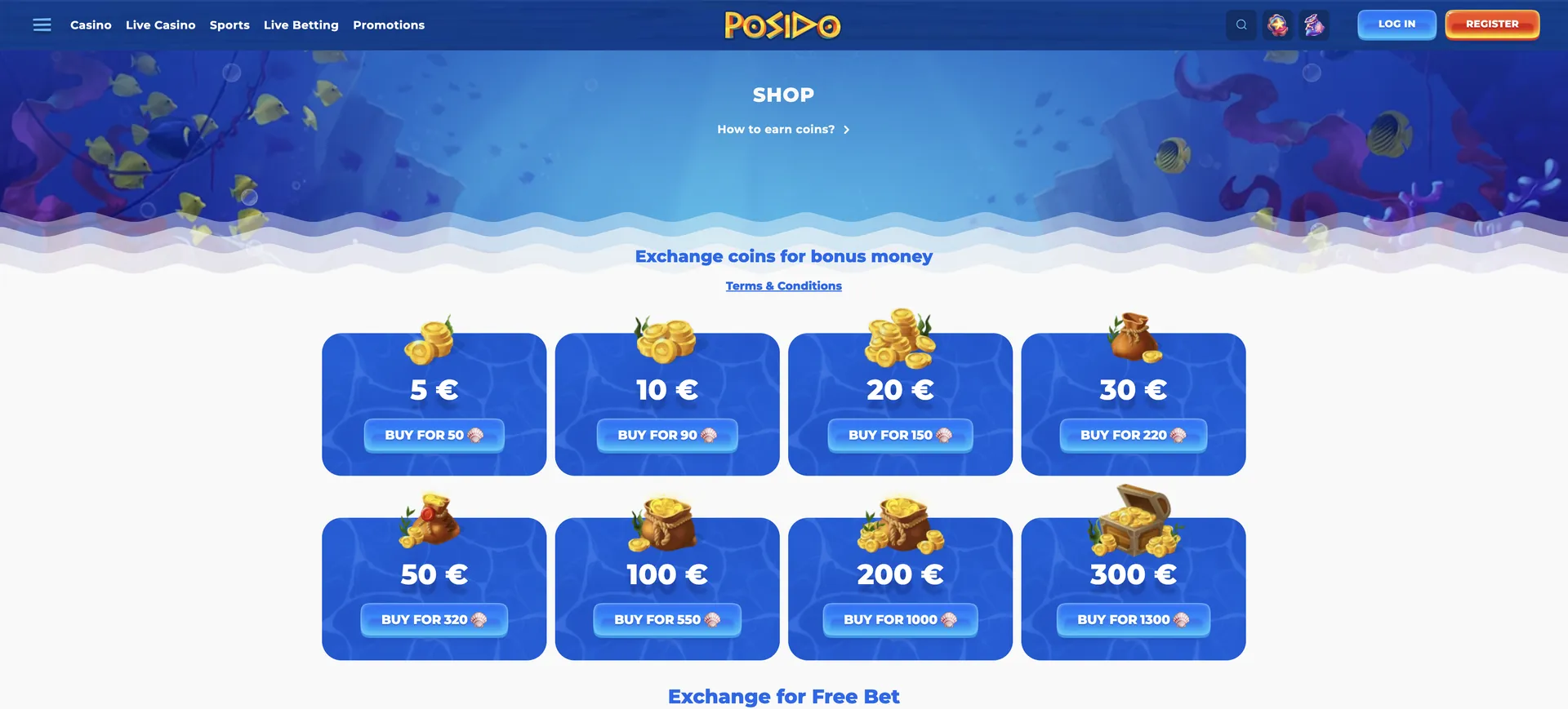 Posido Casino Withdrawal: Shop