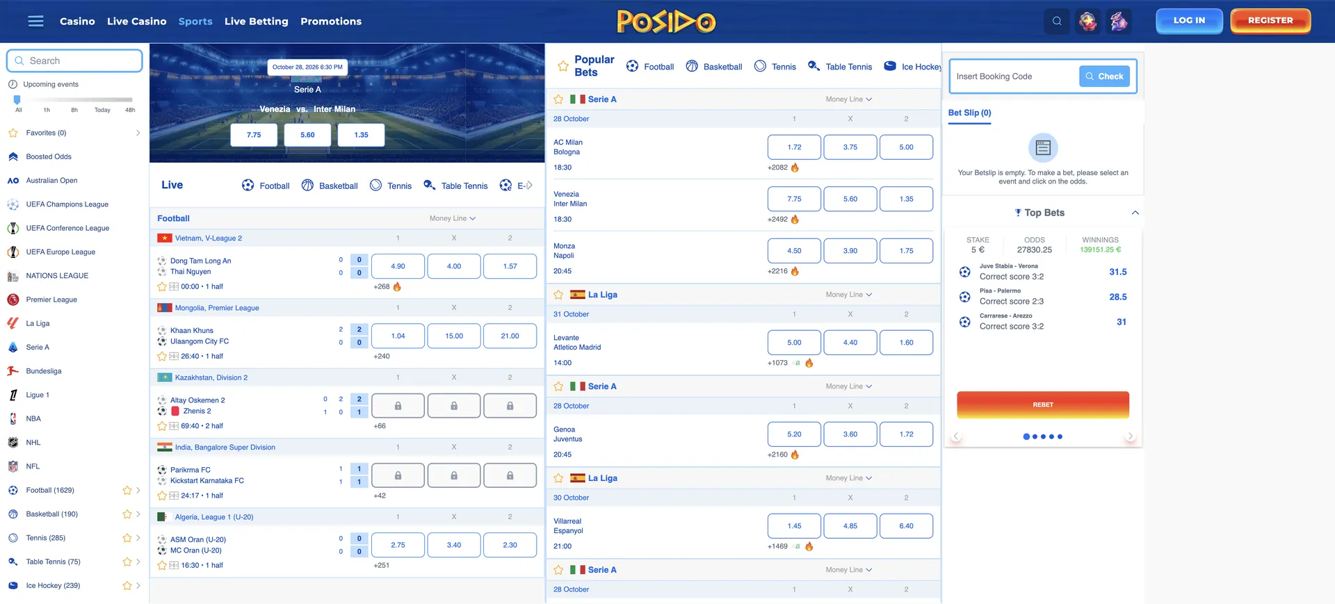 Sports Betting Posido Casino Login: Sports Betting