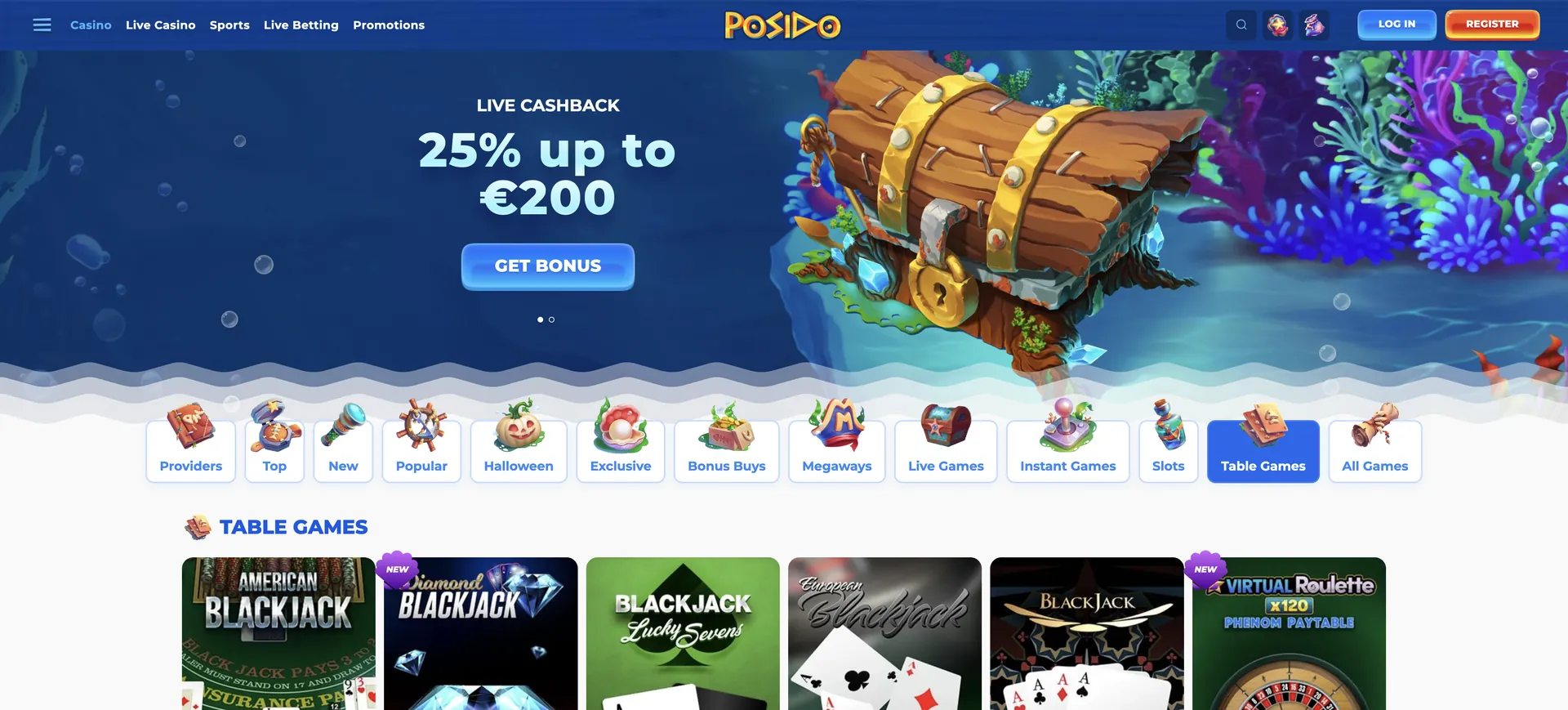 Table Games Posido Pokies: Table Games