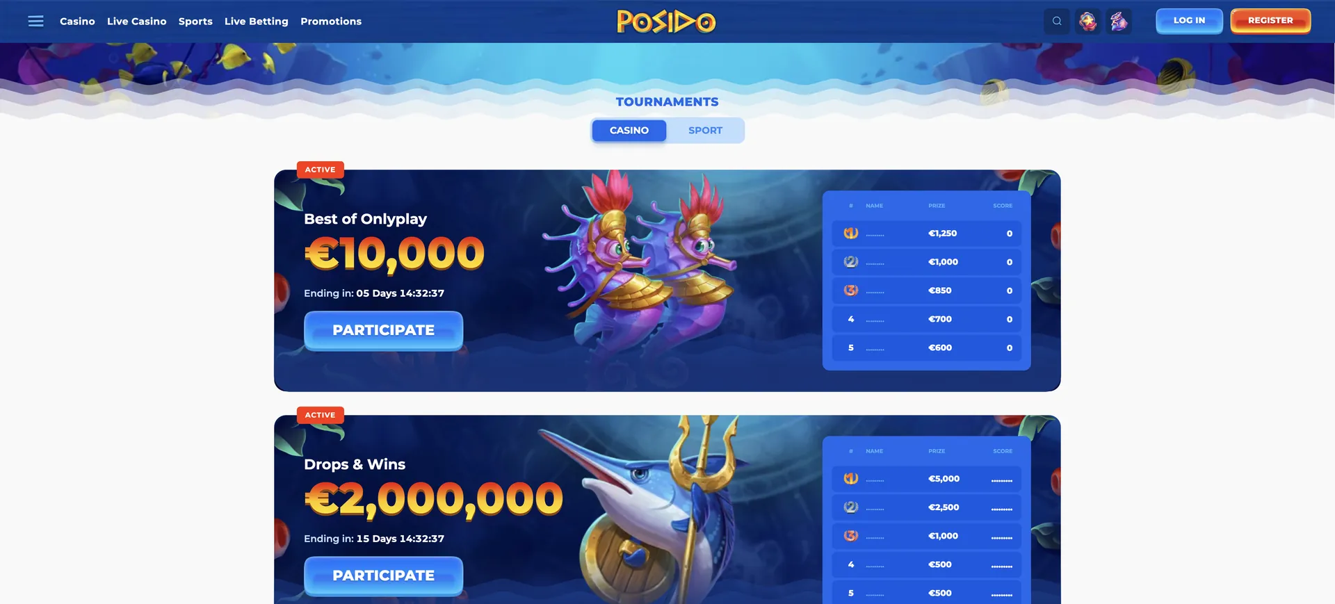 Posido Casino Withdrawal: Tournaments